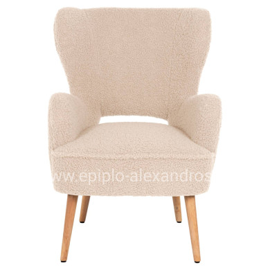 ΜΠΕΡΖΕΡΑ ΠΟΛΥΘΡΟΝΑ MYLIE ΛΕΥΚΟ ΜΠΟΥΚΛΕ HM8394.23 66x76x90Υ εκ.