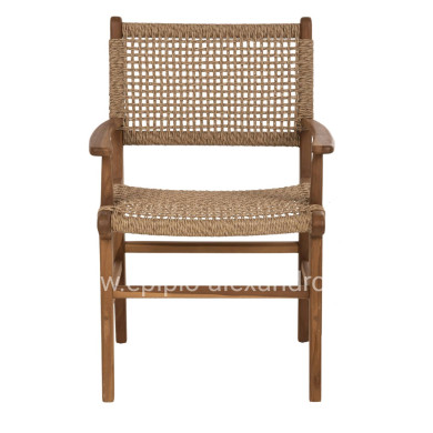 ΠΟΛΥΘΡΟΝΑ ΤΡΑΠΕΖΑΡΙΑΣ NESHA HM9385.11 ΞΥΛΟ ΤΕΑΚ ΜΕ ΣΧΟΙΝΙ ΣΕ ΦΥΣΙΚΗ ΑΠΟΧΡΩΣΗ 57.5x59x90Υ εκ.