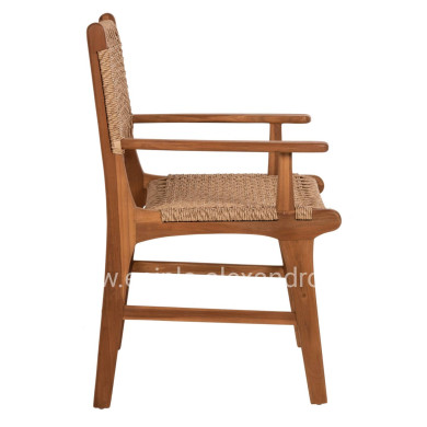 ΠΟΛΥΘΡΟΝΑ ΤΡΑΠΕΖΑΡΙΑΣ NESHA HM9385.11 ΞΥΛΟ ΤΕΑΚ ΜΕ ΣΧΟΙΝΙ ΣΕ ΦΥΣΙΚΗ ΑΠΟΧΡΩΣΗ 57.5x59x90Υ εκ.