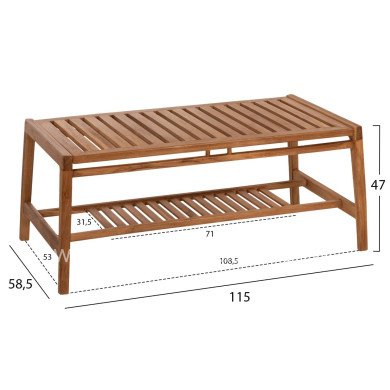 OUTDOOR LOUNGE SET 4PCS DOVER HM9624 RECYCLED TEAK WOOD-CUSHIONS IN MOCHA COLOR