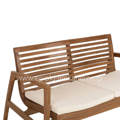 OUTDOOR LOUNGE SET 4PCS DOVER HM9624 RECYCLED TEAK WOOD-CUSHIONS IN MOCHA COLOR