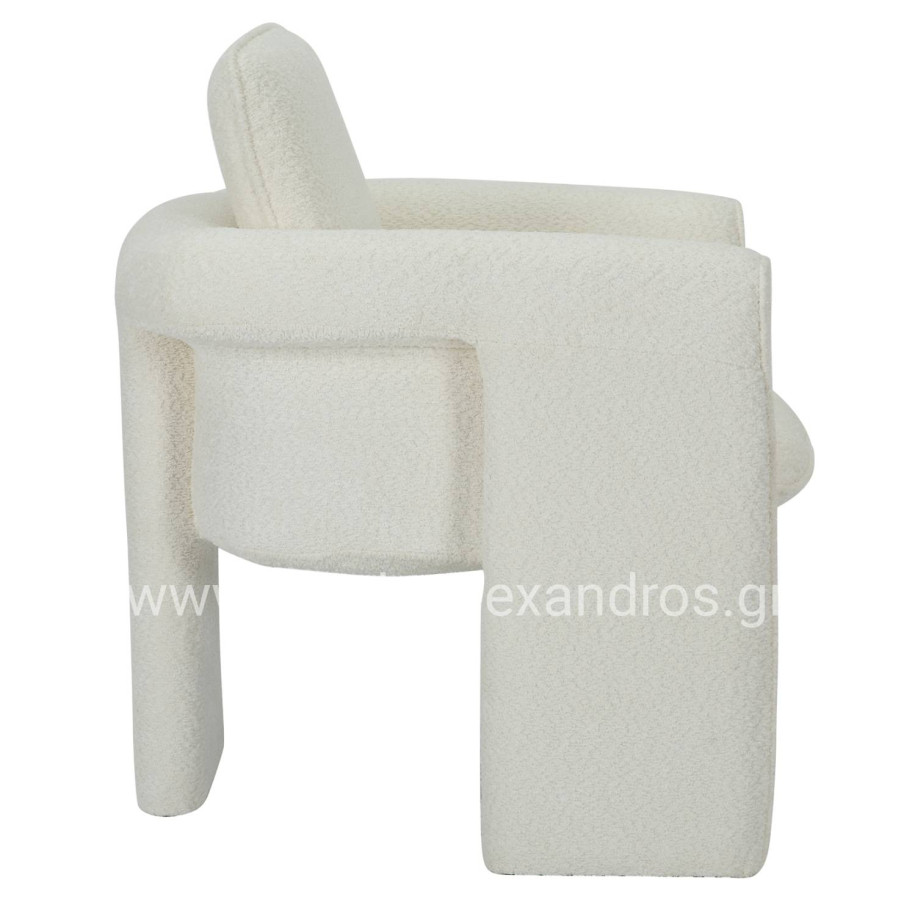 ΠΟΛΥΘΡΟΝΑ CRUSHER HM9681.04 ΛΕΥΚΟ ΜΠΟΥΚΛΕ ΥΦΑΣΜΑ-ΜΕΤΑΛΛΙΚΟΣ ΣΚΕΛΕΤΟΣ 82x78x87Υεκ.