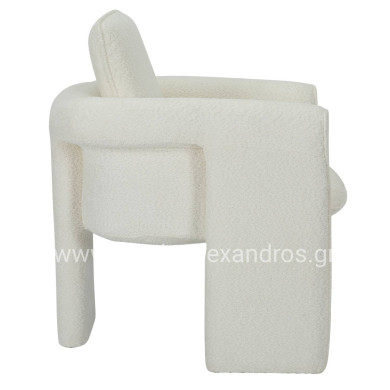 ΠΟΛΥΘΡΟΝΑ CRUSHER HM9681.04 ΛΕΥΚΟ ΜΠΟΥΚΛΕ ΥΦΑΣΜΑ-ΜΕΤΑΛΛΙΚΟΣ ΣΚΕΛΕΤΟΣ 82x78x87Υεκ.