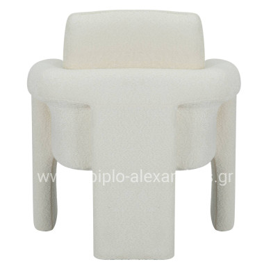 ΠΟΛΥΘΡΟΝΑ CRUSHER HM9681.04 ΛΕΥΚΟ ΜΠΟΥΚΛΕ ΥΦΑΣΜΑ-ΜΕΤΑΛΛΙΚΟΣ ΣΚΕΛΕΤΟΣ 82x78x87Υεκ.