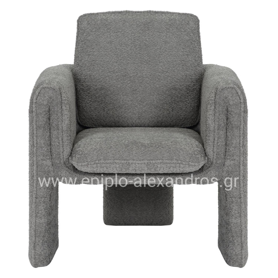 ΠΟΛΥΘΡΟΝΑ CRUSHER HM9681.01 ΓΚΡΙ ΜΠΟΥΚΛΕ ΥΦΑΣΜΑ-ΜΕΤΑΛΛΙΚΟΣ ΣΚΕΛΕΤΟΣ 82x78x87Υεκ.