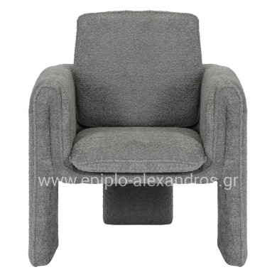 ΠΟΛΥΘΡΟΝΑ CRUSHER HM9681.01 ΓΚΡΙ ΜΠΟΥΚΛΕ ΥΦΑΣΜΑ-ΜΕΤΑΛΛΙΚΟΣ ΣΚΕΛΕΤΟΣ 82x78x87Υεκ.