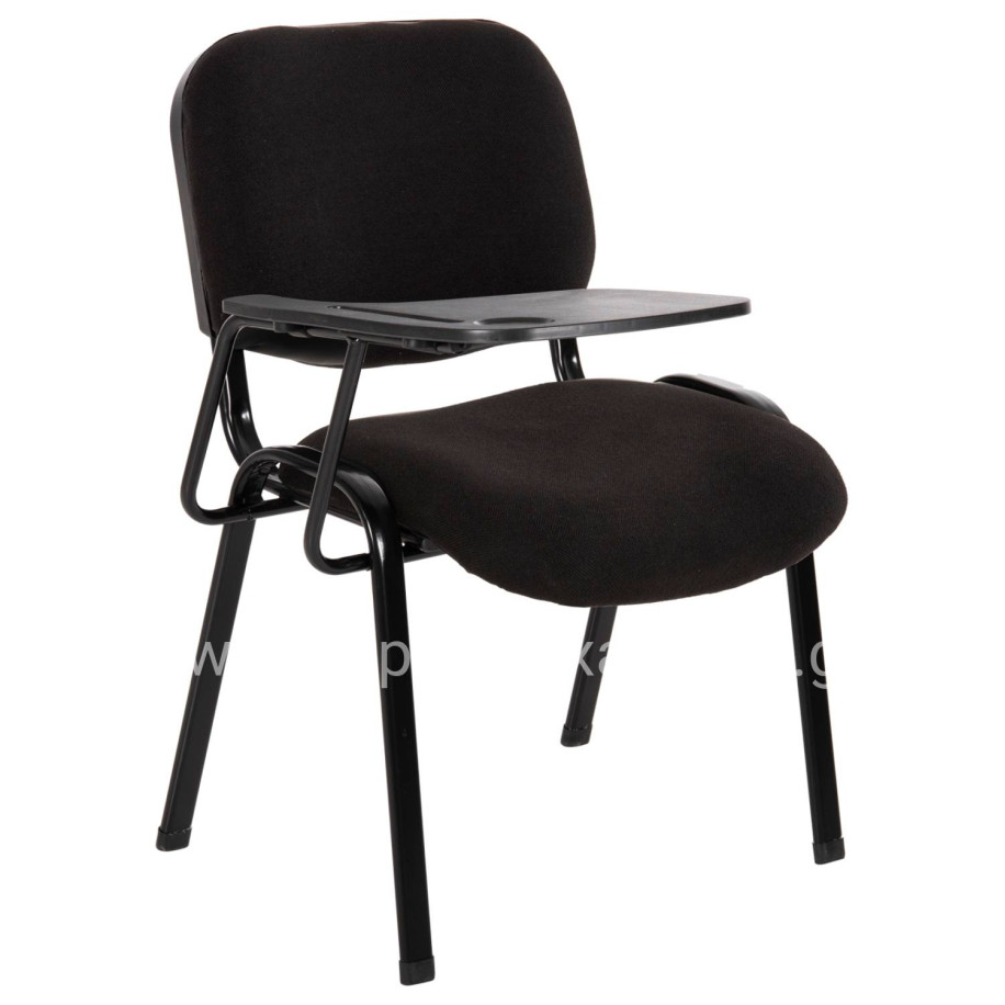 CONFERENCE CHAIR WITH DESK IN BLACK FABRIC HM11942