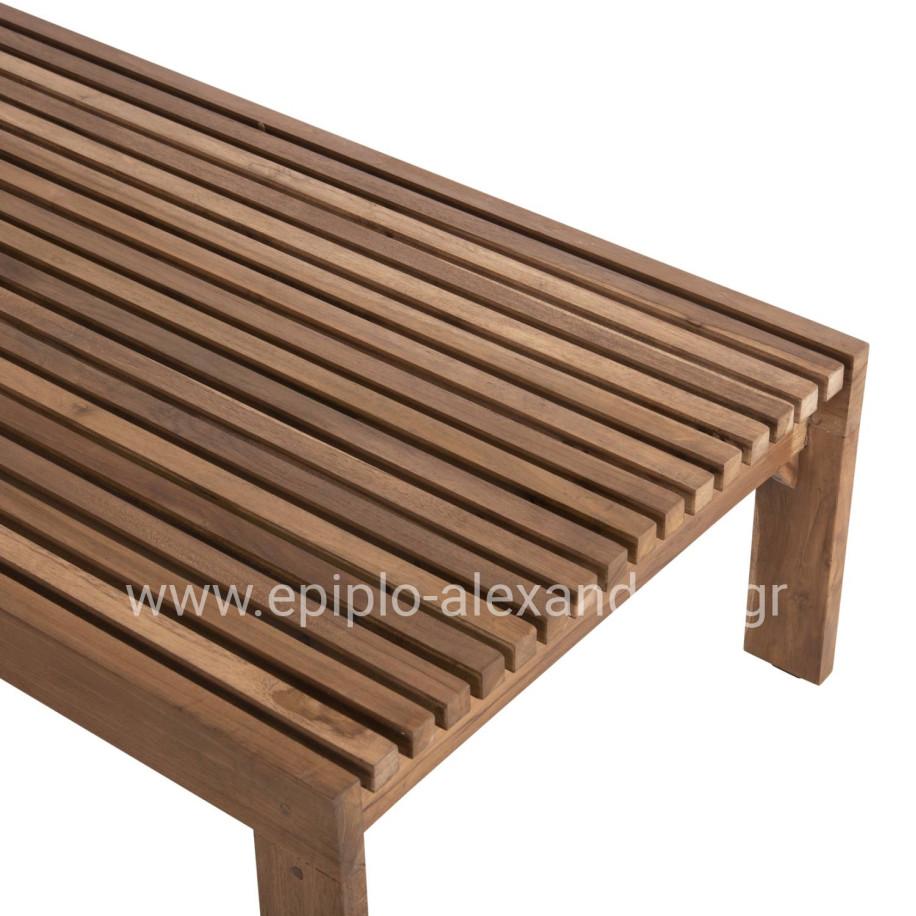 ΞΑΠΛΩΣΤΡΑ LAGERTHA HM5963.11 ΞΥΛΟ ΤΕΑΚ ΣΕ ΦΥΣΙΚΟ ΧΡΩΜΑ 200x65x102Υεκ.