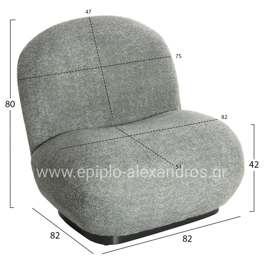ΠΟΛΥΘΡΟΝΑ BEANY HM9591.05 ΦΥΣΤΙΚΙ ΜΠΟΥΚΛΕ ΥΦΑΣΜΑ 85x82x77Υ εκ.