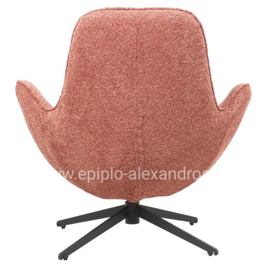 ΠΟΛΥΘΡΟΝΑ ΠΕΡΙΣΤΡΕΦΟΜΕΝΗ BRYNN HM9594.02 ΡΟΖ ΜΠΟΥΚΛΕ-ΜΑΥΡΗ ΜΕΤΑΛ. ΒΑΣΗ 88x76x88Υεκ