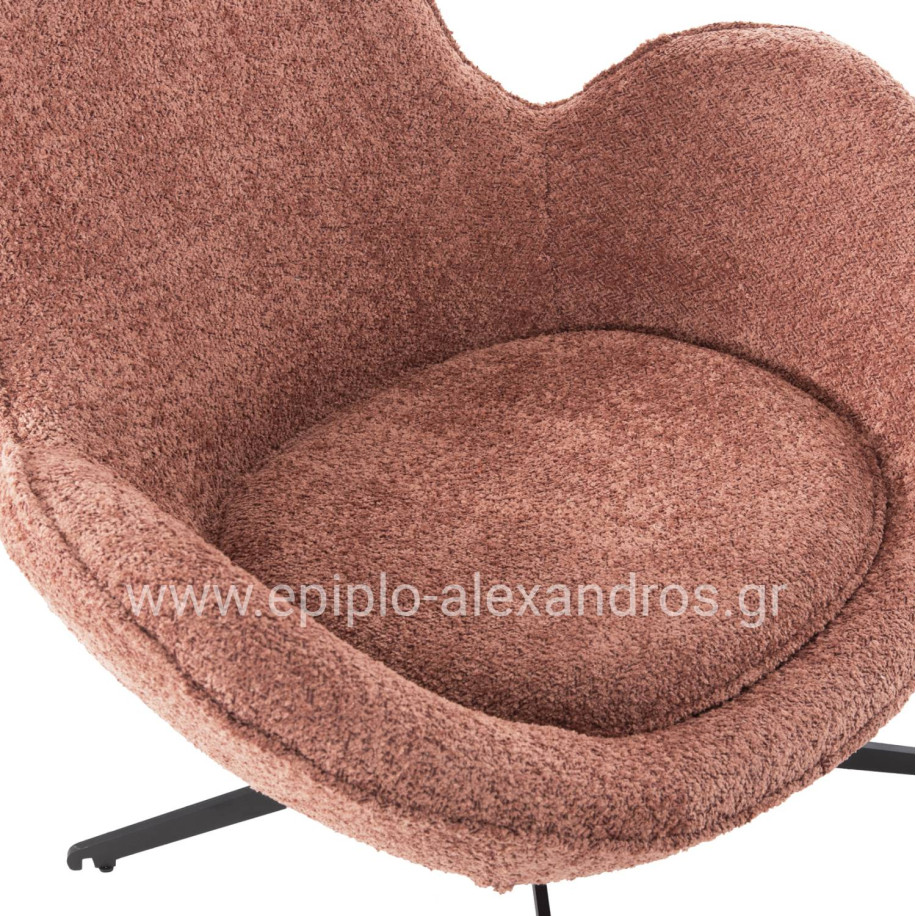 ΠΟΛΥΘΡΟΝΑ ΠΕΡΙΣΤΡΕΦΟΜΕΝΗ BRYNN HM9594.02 ΡΟΖ ΜΠΟΥΚΛΕ-ΜΑΥΡΗ ΜΕΤΑΛ. ΒΑΣΗ 88x76x88Υεκ