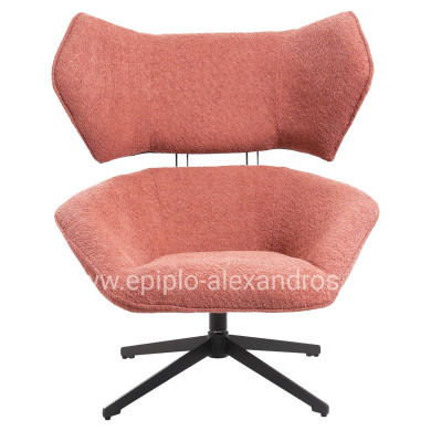 ΠΟΛΥΘΡΟΝΑ ΠΕΡΙΣΤΡΕΦΟΜΕΝΗ BRYLL HM9597.02 ΡΟΖ ΜΠΟΥΚΛΕ-ΜΑΥΡΗ ΒΑΣΗ 86x90x97Υεκ.