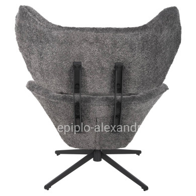 ΠΟΛΥΘΡΟΝΑ ΠΕΡΙΣΤΡΕΦΟΜΕΝΗ BRYLL HM9597.01 ΓΚΡΙ ΜΠΟΥΚΛΕ-ΜΑΥΡΗ ΒΑΣΗ 86x90x97Υεκ.