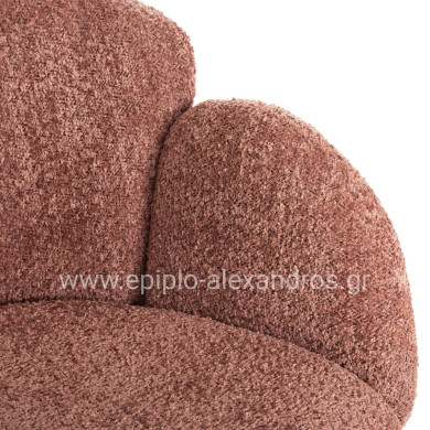 ΠΟΛΥΘΡΟΝΑ HARNIS HM9603.02 ΡΟΖ ΜΠΟΥΚΛΕ-ΜΑΥΡΑ ΜΕΤΑΛ.ΠΟΔΙΑ ΧΙΑΣΤΙ 59,5x64x77Υεκ