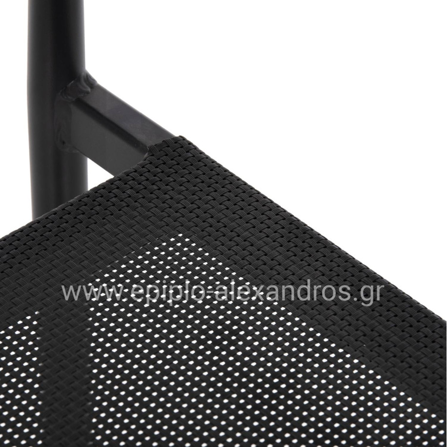 ΠΟΛΥΘΡΟΝΑ SERLY HM6052.02 ΑΛΟΥΜΙΝΙΟ ΜΑΥΡΟ-TEXTILENE ΜΑΥΡΟ 56x61x74,5Yεκ