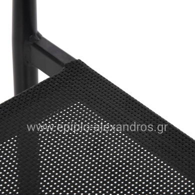 ΠΟΛΥΘΡΟΝΑ SERLY HM6052.02 ΑΛΟΥΜΙΝΙΟ ΜΑΥΡΟ-TEXTILENE ΜΑΥΡΟ 56x61x74,5Yεκ