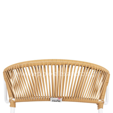 ΚΑΡΕΚΛΑ SUKI HM6053.01 ΜΕΤΑΛΛO ΛΕΥΚΟ KAI ΣΥΝΘ. RATTAN ΣΕ ΦΥΣΙΚΟ 54x62x80Υεκ