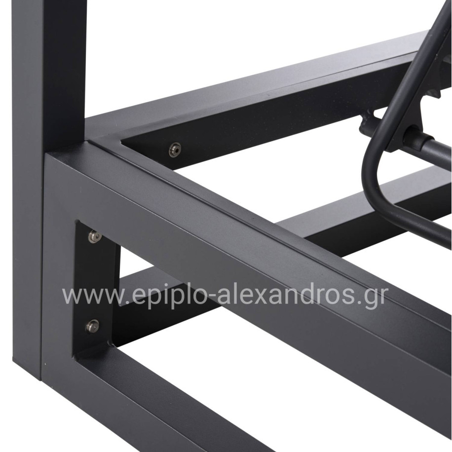 ΔΙΠΛΗ ΞΑΠΛΩΣΤΡΑ ΑΛΟΥΜΙΝΙΟΥ ΠΑΡΑΛΙΑΣ ΜΕ ΣΚΙΑΣΤΡΟ ΚΥΒΟΣ GALLANT HM6097.01 ΓΚΡΙ 2x2x2μ