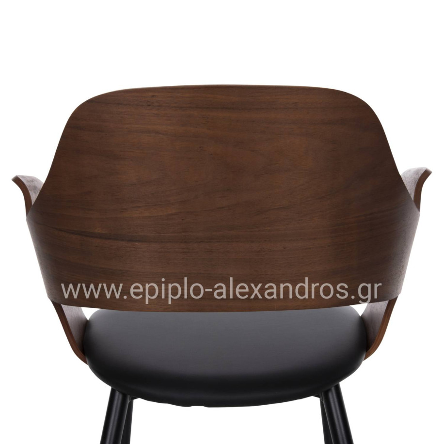 ΚΑΡΕΚΛΑ VELP HM9616.03 ΞΥΛΟ ΣΕ ΚΑΡΥΔΙ-ΜΑΥΡΟ PU-ΜΑΥΡΑ ΜΕΤΑΛ. ΠΟΔΙΑ 55,5x50x79Υεκ.