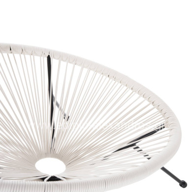 ΠΟΛΥΘΡΟΝΑ HM5872.12 ΤΥΠΟΥ ΦΩΛΙΑ ΜΕΤΑΛ. ACAPULCO ΜΑΥΡΗ-ΛΕΥΚΟ ΣΥΝΘ.RATTAN 71x72x80Υεκ