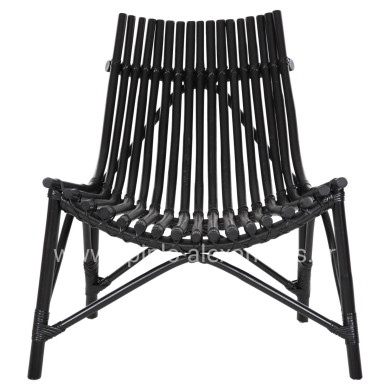 ΚΑΡΕΚΛΑ ΕΞΩΤ.ΧΩΡΟΥ CELLION HM9812.02 ΡΑΒΔΟΙ RATTAN ΣΕ ΜΑΥΡΟ ΧΡΩΜΑ 76x72x83Υεκ.