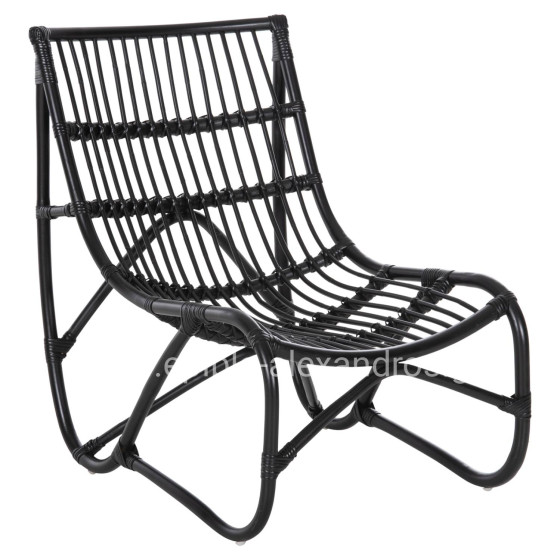 ΠΟΛΥΘΡΟΝΑ GRINN HM9815.02 ΡΑΒΔΟΙ RATTAN ΣΕ ΜΑΥΡΟ--Β' ΔΙΑΛΟΓΗΣ 56,5x73,5x79,5Υεκ.