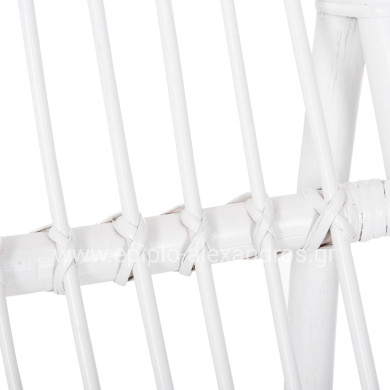ΠΟΛΥΘΡΟΝΑ GRINN HM9815.03 ΡΑΒΔΟΙ RATTAN ΣΕ ΛΕΥΚΟ 56,5x73,5x79,5Υ εκ.