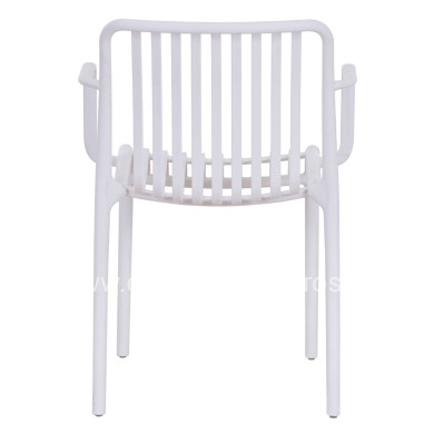 ARMCHAIR OUTDOOR CONVEE HM6105.01 POLYPROPYLENE IN WHITE 55x56x79H cm.