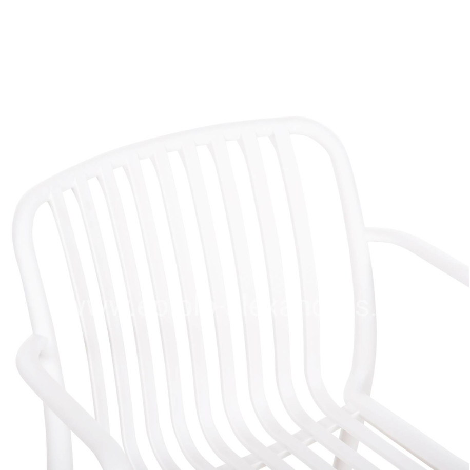ARMCHAIR OUTDOOR CONVEE HM6105.01 POLYPROPYLENE IN WHITE 55x56x79H cm.