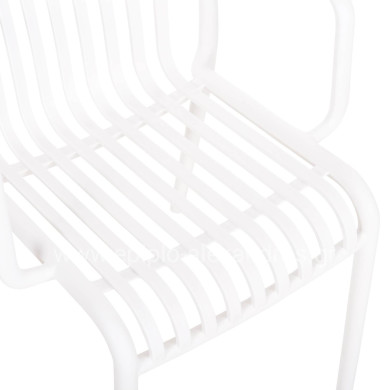 ARMCHAIR OUTDOOR CONVEE HM6105.01 POLYPROPYLENE IN WHITE 55x56x79H cm.