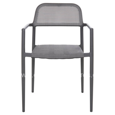 ΠΟΛΥΘΡΟΝΑ ΑΛΟΥΜΙΝΙΟΥ RONNY HM5998.01 ΓΚΡΙ ΣΚΕΛΕΤΟΣ & ΓΚΡΙ TEXTILENE 53x51x80Υεκ.