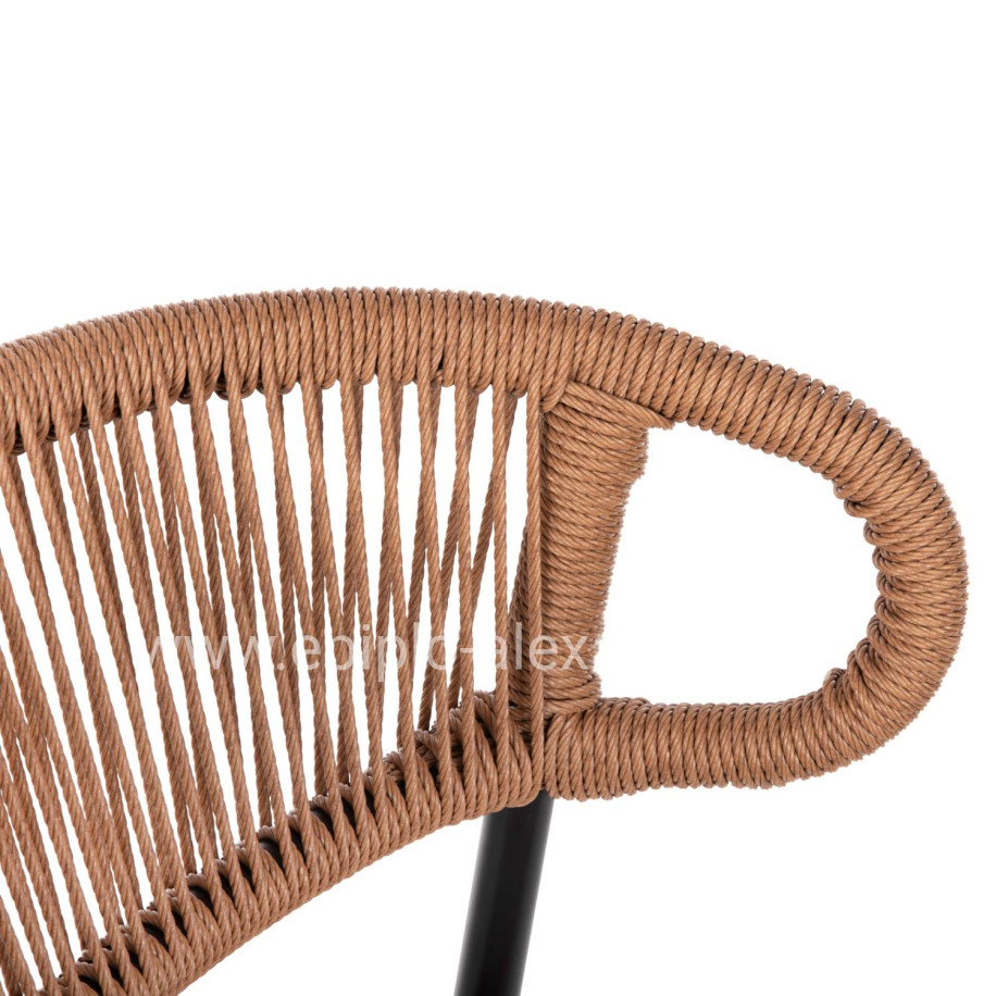 ΣΚΑΜΠΟ ΜΠΑΡ ΜΕΣ.ΥΨΟΥΣ EULO HM6087.03 ΑΛΟΥΜΙΝΙΟ ΜΑΥΡΟ-ΣΥΝΘ.RATTAN 60x56,5x99Υεκ.