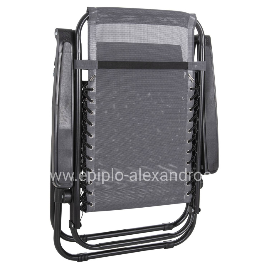 ΠΟΛΥΘΡΟΝΑ RELAX COMPANION HM5095.11 ΓΚΡΙ TEXTILENE-ΜΑΥΡΟ ΜΕΤΑΛΛΟ 67x145x110Υεκ.