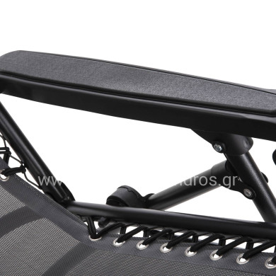 ΠΟΛΥΘΡΟΝΑ RELAX COMPANION HM5095.11 ΓΚΡΙ TEXTILENE-ΜΑΥΡΟ ΜΕΤΑΛΛΟ 67x145x110Υεκ.