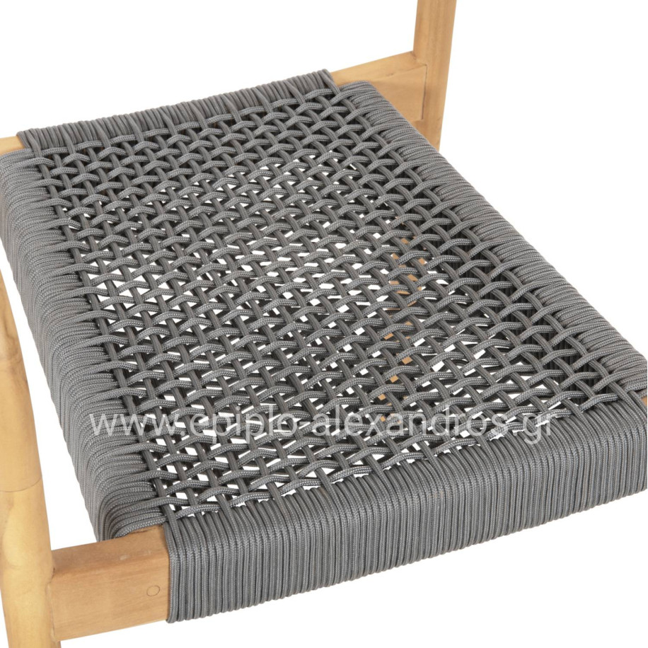 ΠΟΛΥΘΡΟΝΑ OSLO HM9636.08 ΞΥΛΟ TEAK ΦΥΣΙΚΟ & ΓΚΡΙ ΣΧΟΙΝΙ 55x54x80Yεκ.