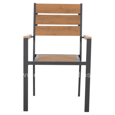 ΠΟΛΥΘΡΟΝΑ ΑΛΟΥΜΙΝΙΟΥ SAGA HM5981.03 ΑΝΘΡΑΚΙ-POLYWOOD ΣΕ ΦΥΣΙΚΟ 55x55x86Υεκ.