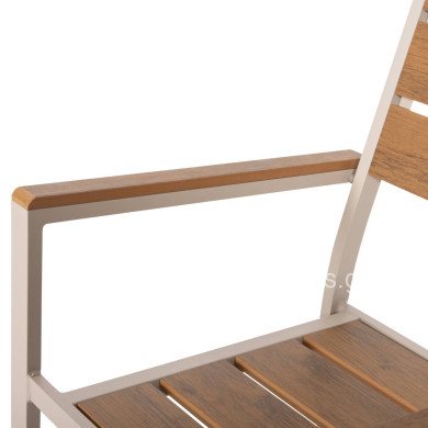 ΠΟΛΥΘΡΟΝΑ ΑΛΟΥΜΙΝΙΟΥ SAGA HM5981.04 ΣΑΜΠΑΝΙ-POLYWOOD ΣΕ ΦΥΣΙΚΟ 55x55x86Υεκ.