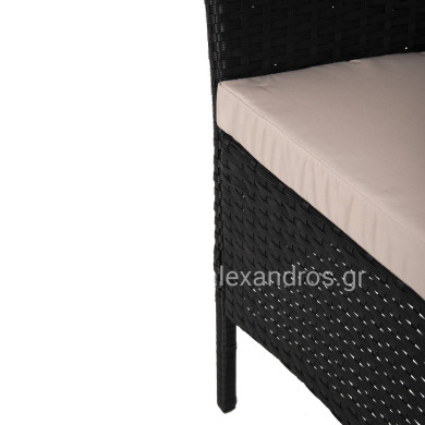 ΣΕΤ ΣΑΛΟΝΙ 4ΤΜΧ STASIA HM6089.01 ΣΥΝΘ.RATTAN ΜΑΥΡΟ-ΚΑΠΟΥΤΣΙΝΟ ΜΑΞΙΛΑΡΙΑ