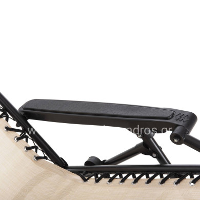 ΠΟΛΥΘΡΟΝΑ RELAX COMPANION HM5095.12 ΜΠΕΖ TEXTILENE-ΜΑΥΡΟ ΜΕΤΑΛΛΟ 67x145x110Υεκ.