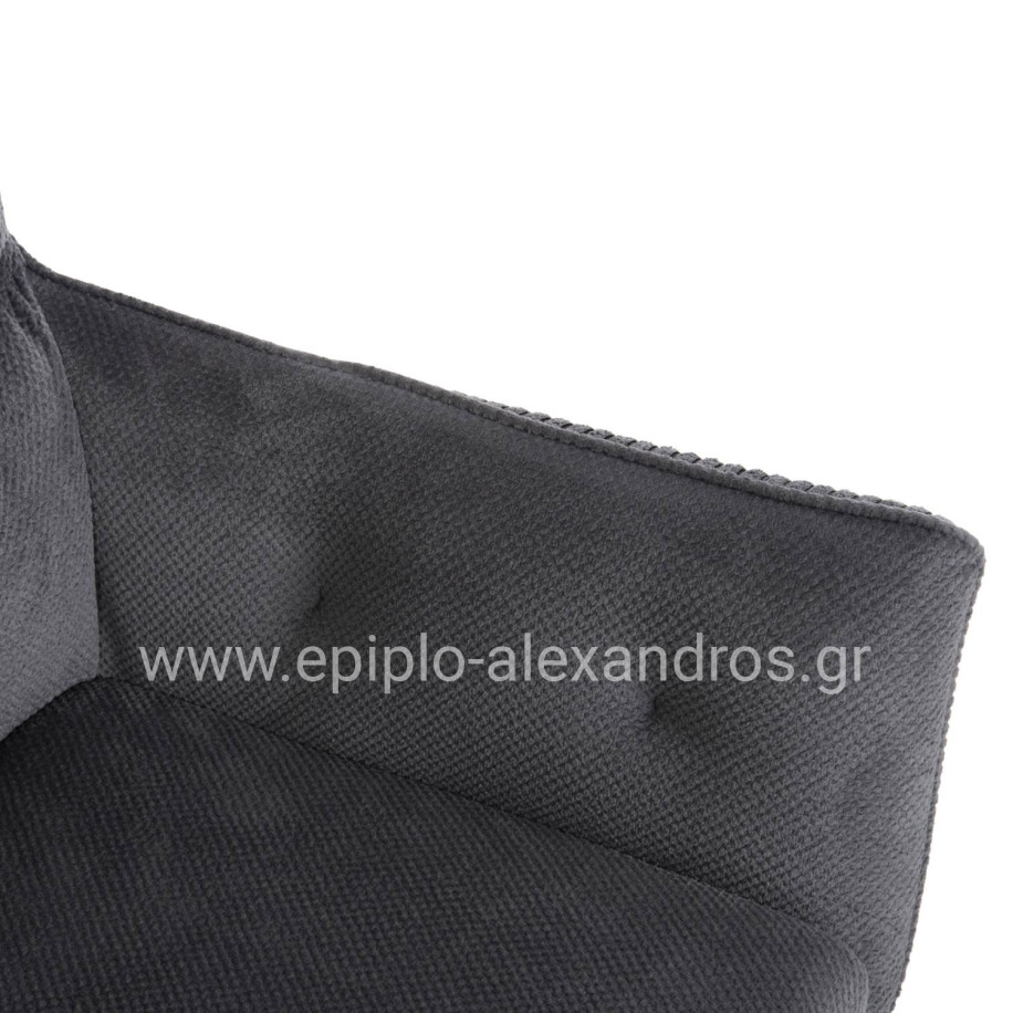 ΠΟΛΥΘΡΟΝΑ ΤΡΑΠΕΖΑΡΙΑΣ QUILL HM9843.03 ΓΚΡΙ ΥΦΑΣΜΑ-ΞΥΛΟ ΟΞΙΑΣ ΠΟΔΙΑ 61x57,5x91Υεκ.