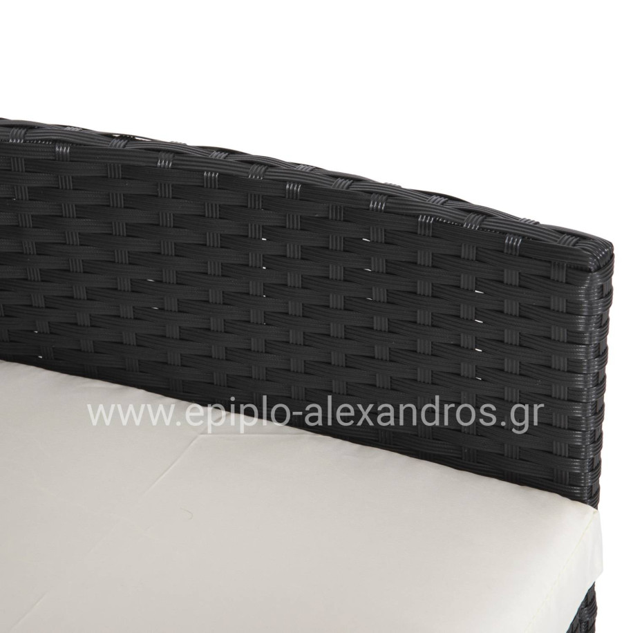 ΣΕΤ ΣΑΛΟΝΙ 4ΤΜΧ STASIA HM6089.04 ΣΥΝΘ.RATTAN ΜΑΥΡΟ-ΜΠΕΖ ΜΑΞΙΛΑΡΙΑ