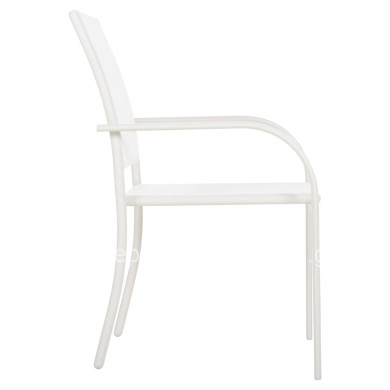 OUTDOOR ARMCHAIR REDAN HM5976.02 WHITE METAL-WHITE TEXTILENE 56x60x88Hcm.
