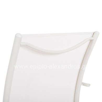 OUTDOOR ARMCHAIR REDAN HM5976.02 WHITE METAL-WHITE TEXTILENE 56x60x88Hcm.