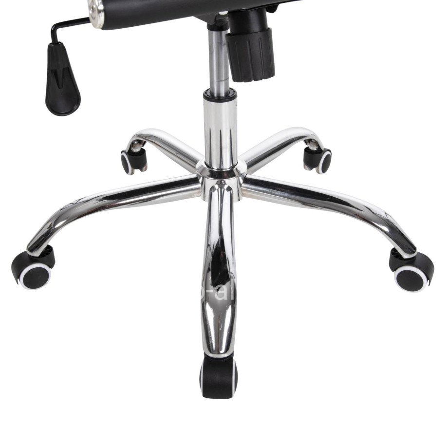 MANAGER'S OFFICE CHAIR BOSS HM1059.31 BLACK PU-CHROMED METAL FRAME AND BASE 53x57x109Hcm.