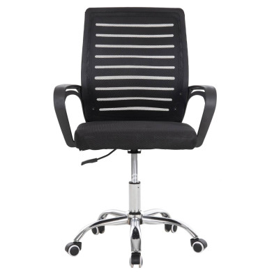 OFFICE CHAIR TRAIL2 HM1193 BLACK MESH-CHROMED METAL LEG 62x59x120Hcm.