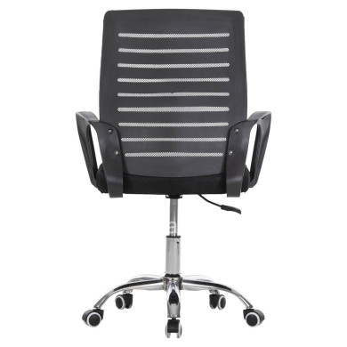 OFFICE CHAIR TRAIL2 HM1193 BLACK MESH-CHROMED METAL LEG 62x59x120Hcm.