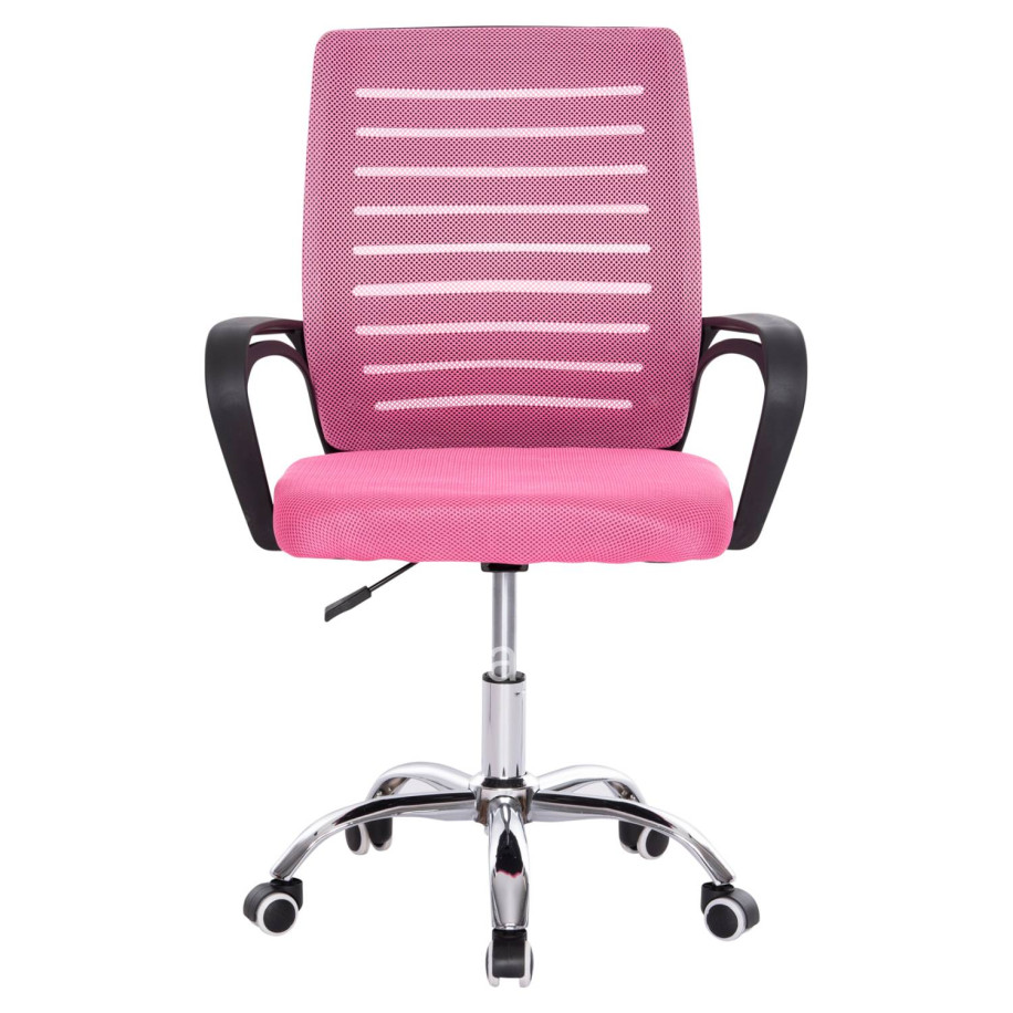 OFFICE CHAIR TRAIL HM1192.35 PINK MESH-CHROMED METAL LEG 62x51x98Hcm.