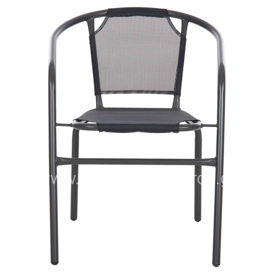 ARMCHAIR OUTDOOR LEDAN HM5977.01 METAL & TEXTILENE IN GREY 55x58x72Hcm.