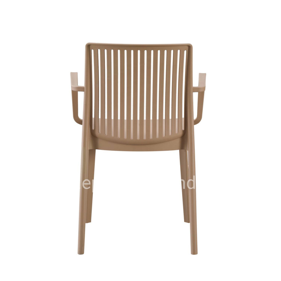 POLYPROPYLENE ARMCHAIR IDA HM6127.05 CAPPUCCINO 41,3x54,2x81,8Hcm.