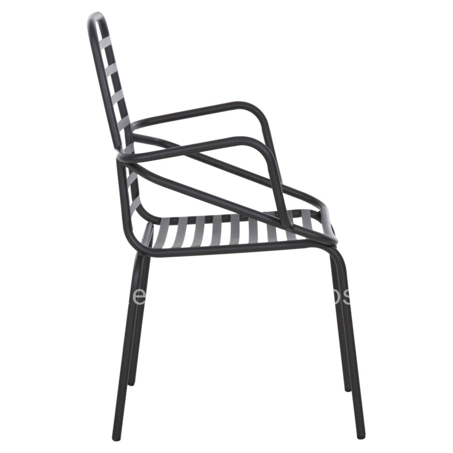 ARMCHAIR OUTDOOR FREE HM6045 METALLC BLACK 61x53x87Hcm.